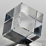 Crystal glass cube
