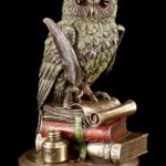 Owl on books